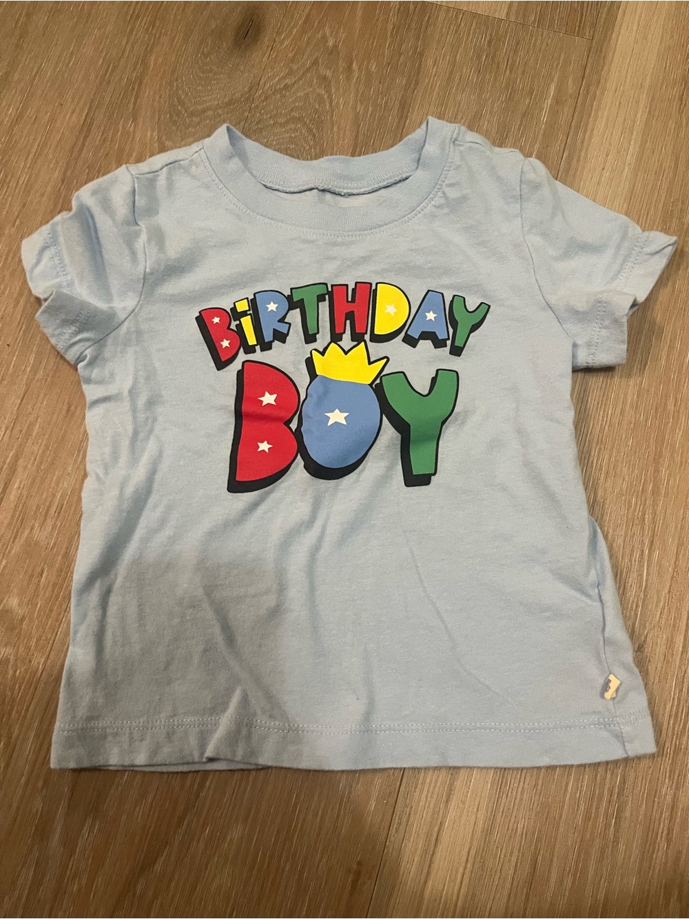 Baby Gap Birthday Boy Short Sleeve Tee - Light Blue